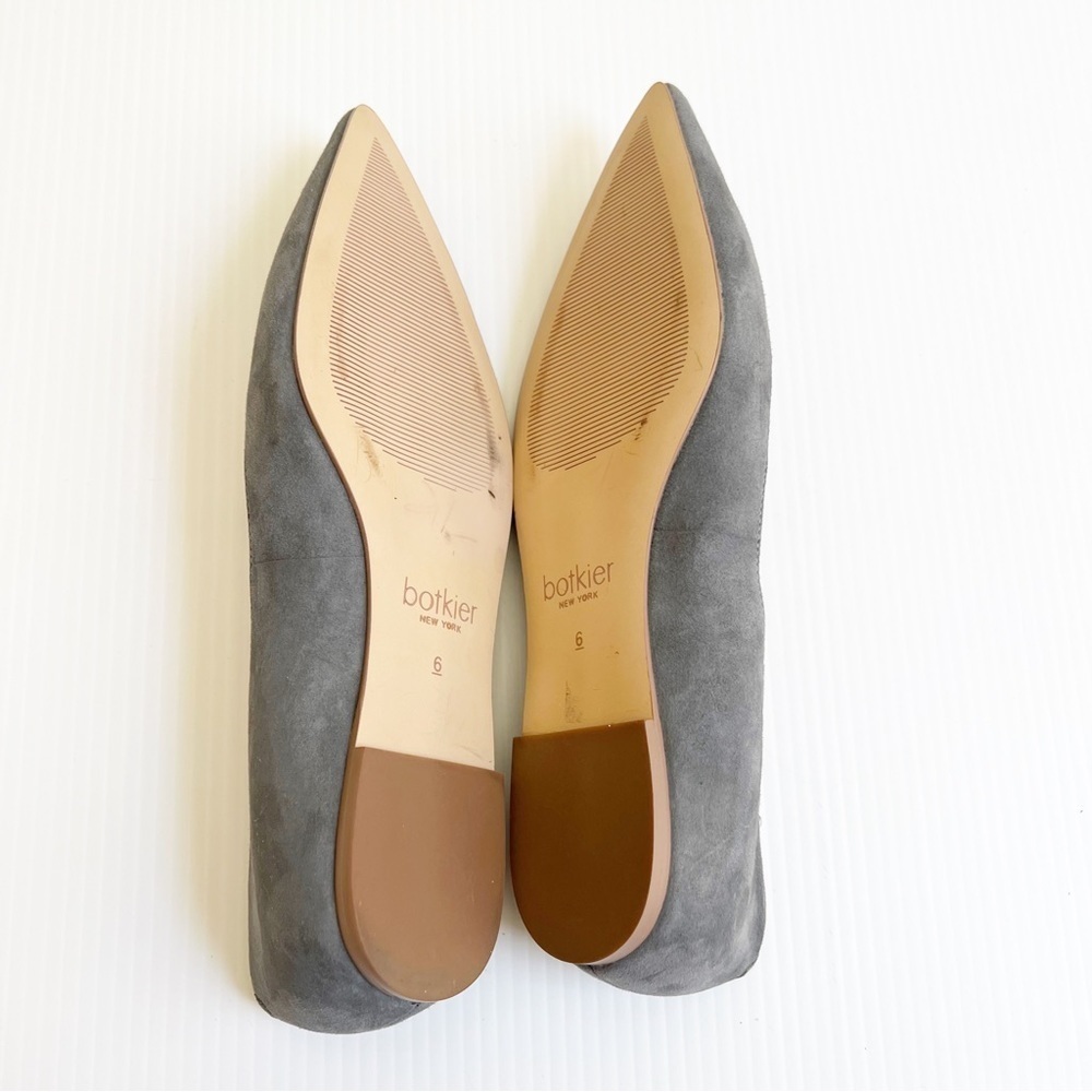 Botkier- Grey Annika Pointed Toe Suede Flats Size 6 - Picture 4 of 8